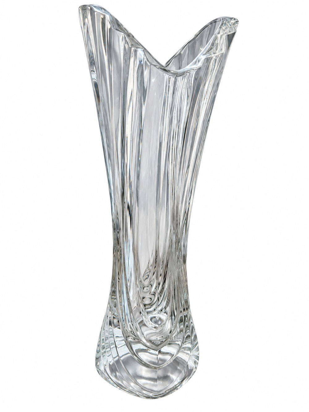 Vintage Mikasa Flores Clear Crystal Vase - Picture 5 of 8